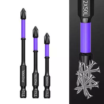 Размер: Электрические отвертки из легированной стали с пакетной головкой 65/70/90 мм