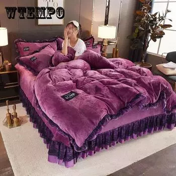 Размер King/Queen Size/полноразмерный пододеяльник, комплект наволочек из плотного хлопка, простое постельное белье для спальни, высокое качество twin4pc1.5m