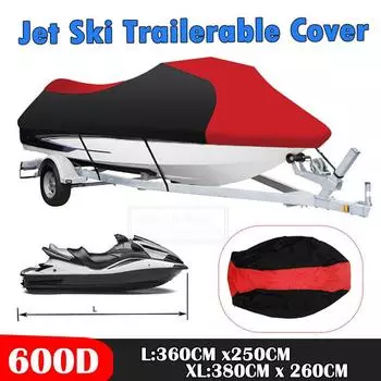 Размер L/XL 600D гидроцикл прицепной красный + черный цвет защитный чехол водонепроницаемый для Yamaha WaveRunner EXR VX Cruiser F