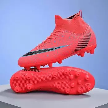 Размер обуви 31-46 футбольные бутсы мужские высокие студенческие игровые тренировочные AG длинные ногти TF сломанные ногти спортивная обувь 31