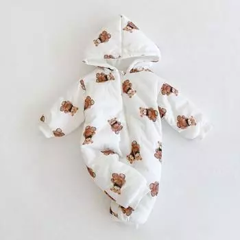 Размер пространства с капюшоном Teddy Bear Нет. 90 for Star Door Children, лучшая детская одежда в Корее