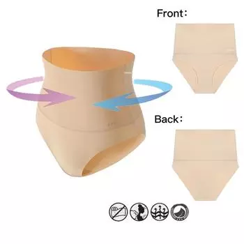Размер S-XL Bodyshaper Бесшовное нижнее белье с высокой талией Антибактериальное женское нижнее белье S чёрный