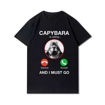 Размер США, большие размеры S-3XL, 30 узоров, летняя мужская футболка в стиле Харадзюку, футболки большого размера с принтом капибары, футболка с круглым вырезом, повседневные хлопковые топы XXXL
