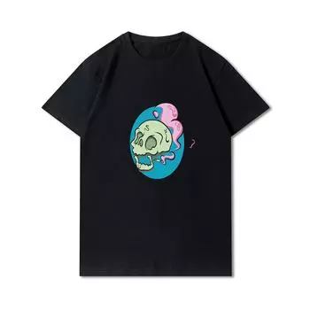 Размер США, большие размеры S-3XL, 30 моделей, летняя мужская футболка в стиле Харадзюку, футболки большого размера с принтом черепа, футболка с круглым вырезом, повседневные хлопковые топы