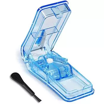 Размер таблеток, разделитель таблеток с лезвием для маленьких больших таблеток, разрезанных на половину четверти, для витаминных таблеток 20x20x3cm