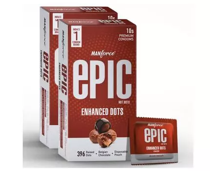 Размер упаковки Manforce Epic Hot Dots: 10 презервативов