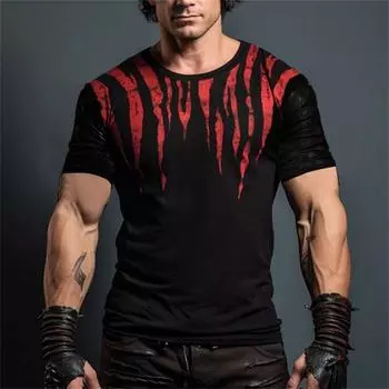Размер XXS-6XL Повседневная полосатая футболка для мужчин Топы с коротким рукавом Футболка большого размера с круглым вырезом Повседневная уличная мужская одежда Летняя одежда XXS