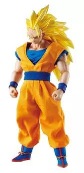 Размеры DRAGONBALL Super Saiyan 3 Son Goku 22 см окрашенная подвижная фигурка приблизительно. ПВХ/ткань