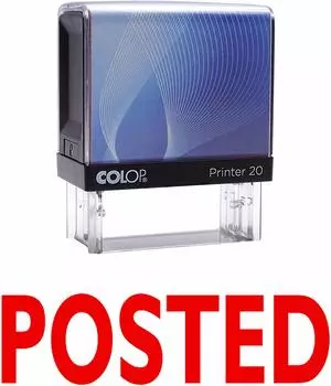 РАЗМЕЩЕННЫЙ Самостоятельный чернильный резиновый штамп на заказ Colop Office Stationary P20 Mini Impression Area: 14 mm x 38 mm красный