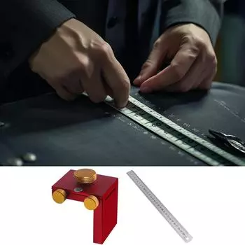 Разметочная линейка для деревообработки, стальная линейка, блок позиционирования разметки, разметочная линейка Т-типа для деревообработки, ограничители инструментов 1A