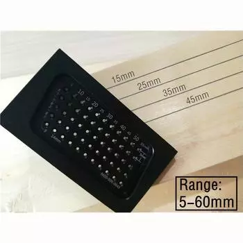 Разметочная линейка из алюминиевого сплава L-типа 5-60 мм, маркировка позиционирования отверстий, скрещенный измерительный калибр, деревообрабатывающие инструменты