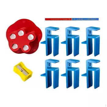 Разметочное приспособление Multi Margins Scriber, фиксирующий зажим, инструмент для разметки шкафа 6 Blue Clips