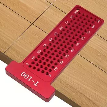 Разметочный брусок для деревообработки, метрическая 100-миллиметровая прецизионная Т-образная линейка, 4-дюймовая прецизионная Т-образная линейка, карманная линейка из алюминиевого сплава, маркировка