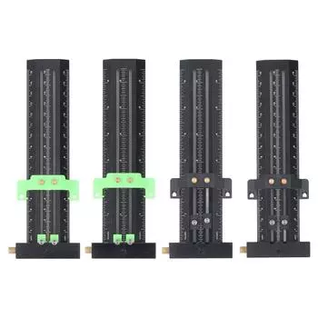 Разметочный шаблон типа Т со стальной иглой, двухлинейная разметочная линейка, деревообрабатывающая раздвижная измерительная линейка Metric 16CM Black