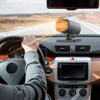 Размораживатель лобового стекла, портативный автоматический осушитель лобового стекла, 12 В, автоматический размораживатель лобового стекла, быстрый нагрев, автоматический осушитель лобового стекла на 360 градусов чёрный