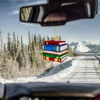 Разноцветная книжная полка, украшение для книжной полки, подвесное украшение на рождественскую елку, акриловый кулон для праздничного домашнего декора