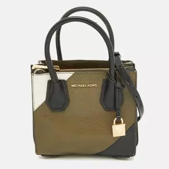 Разноцветная кожаная мини-тоут Mercer от Michael Kors, разноцветный