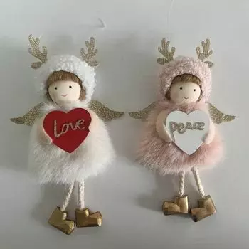 Разноцветная кукла-ангелочек, праздничные атрибуты, украшения своими руками, кулон-ангел, домашнее украшение, макет, кулон, реквизит, рождественская елка, декор