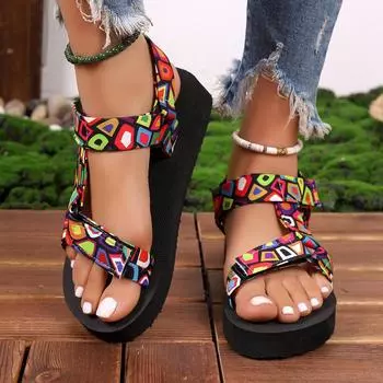 Разноцветная летняя женская обувь на плоской подошве, комплект пляжных сандалий из пеньковой веревки, уличные универсальные повседневные тапочки, женские сандалии большого размера 36 чёрный/разноцветный