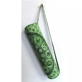 Разноцветная сумка для коврика для йоги Mandala с регулируемым ремнем, сумка для индийского коврика для йоги, спортивная спортивная сумка ручной работы, сумка-переноска, сумка для пилатеса, сумка для фитнеса L-26 Inch, Dia-6 Inch зелёный