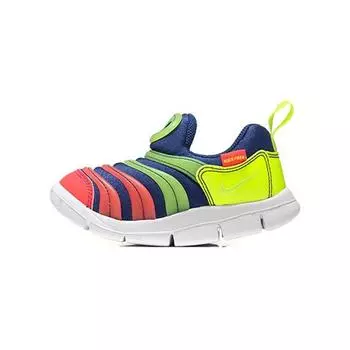 Разноцветные детские кроссовки Nike Dynamo Free SE TD Gym-Blue Volt Racer-Blue AA7217-400