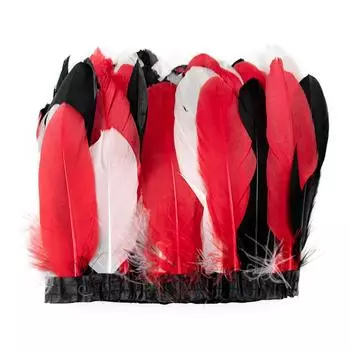 Разноцветные гусиные перья, большие развевающиеся кружевные аксессуары, украшение, одежда, показ на подиуме, ремесленные изделия 1M
