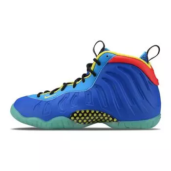 Разноцветные кроссовки Nike Little Posite One GS синие Game-Royal Laser-Blue DQ0376-400 36.5