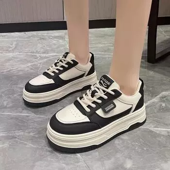 Разноцветные кроссовки, женская вулканизированная обувь, студенческая удобная беговая обувь на платформе для женщин, универсальная женская обувь на шнуровке 35