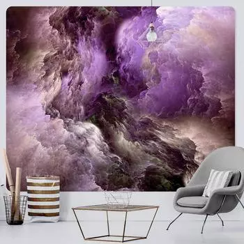 Разноцветные облака, украшение дома, художественный гобелен, природный пейзаж, спальня, общежитие, гостиная, украшение, фон, стена 100X75CM