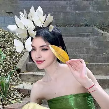 Разноцветные обручи для волос с бабочками, повязка на голову для девочек, Корона, регулируемый костюм для чаепития, Хэллоуина, головной убор для взрослых и детей разноцветный