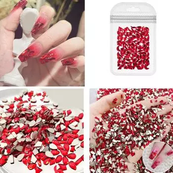Разноцветные стразы для дизайна ногтей, украшения для самостоятельного дизайна ногтей, маникюра B