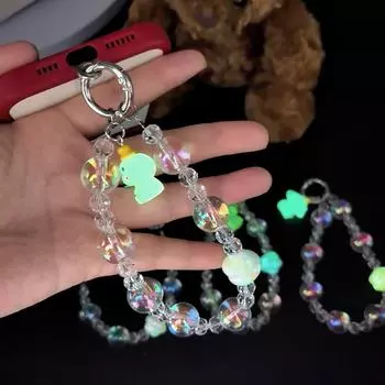 Разноцветные светящиеся бусины: бусины среднего размера, брелок и популярная сумка, подвеска для телефона и украшение.