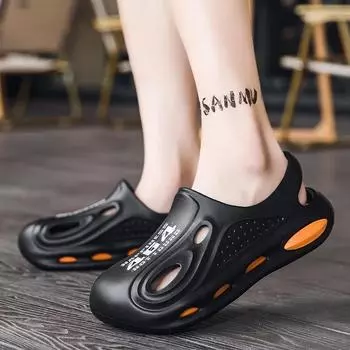 Разноцветные тапочки для плавания, теннисный люксовый бренд 2024 года, мужские летние туфли, меховые мужские стринги, высокие топы, летние сандалии для тенниса 36 чёрный