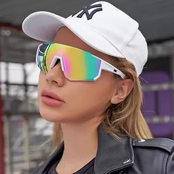 Разноцветные велосипедные солнцезащитные очки из Европы и Америки. Женские вставки с цельными линзами. Солнцезащитные очки для занятий спортом на открытом воздухе. Мужской тренд.