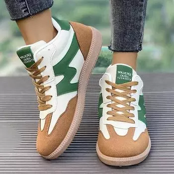 Разноцветные высокие кроссовки для женщин 2024 года, удобная спортивная обувь с мягкой подошвой, женские легкие нескользящие кроссовки на плоской подошве, большие размеры 36 чёрный