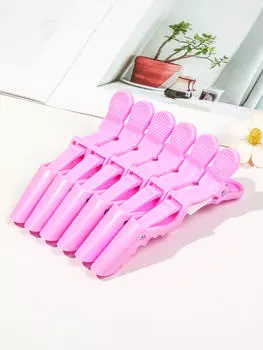 Разноцветные заколки для волос для женщин с широкими зубцами и двухшарнирным дизайном, зажим-крокодил для профессиональной салонной укладки и разделения волос