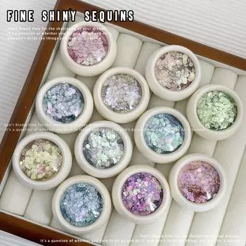 Разноцветные желейные 3D-сердечки для ногтей в форме макарон - розовый, желтый, синий, красный