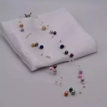 Разноцветные жемчужные ожерелья, натуральный пресноводный жемчуг, леска ручной работы, несколько ожерелий, женское ожерелье из гипсофилы