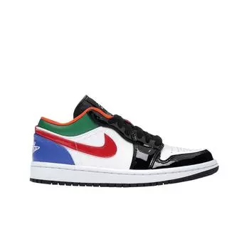 Разноцветные женские кроссовки Jordan 1 Low SE с черным носком CZ4776-101