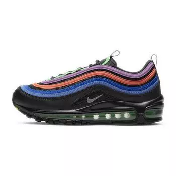 Разноцветные женские кроссовки Nike Air Max 97 Black Electro-Green Fuchsia-Glow CW6028-001
