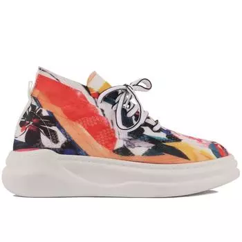 Разноцветные женские повседневные туфли на шнуровке