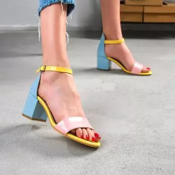 Разноцветные женские туфли на толстом каблуке 2 дюйма, женские нарядные босоножки RA-155