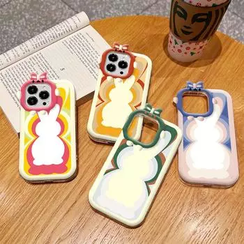 Разноцветный чехол для телефона с рисунком кролика, чехол для телефона с линзами Monster, мягкий защитный чехол для iPhone, Huawei Honor Infinix Tecno Honor 50