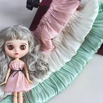 Разноцветный мягкий атлас с кристаллами, прессованное кружево с оборками, вечернее платье, воротник, манжеты, отделка корпуса, пышная юбка, свисающая швейная фурнитура 1 yard чёрный