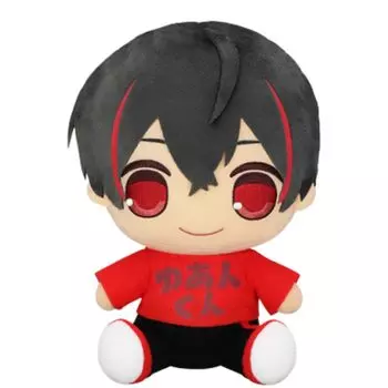 Разноцветный персиковый сидящий БОЛЬШОЙ мягкая игрушка Karapichi Vtuber 30 см приблизительно. (Юань)