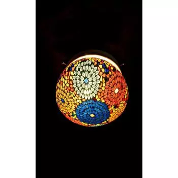 Разноцветный потолочный светильник из мозаичного стекла ручной работы - Домашний декор