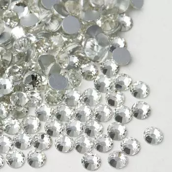 Разноцветный стеклянный кристалл с плоским дном, алмазное сверло для ногтей, круглое, обычное, аксессуары для мобильных телефонов, наклейка, алмазный сделай сам, стразы ss6 (1.9-2 mm) 1440 pcs