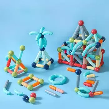 Разнообразие радужных магнитных палочек Детские строительные блоки Развивающие игрушки Магнитные железные камни для девочек и мальчиков Магнитные планшеты 29*23*21cm
