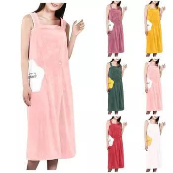 Разнообразная юбка для ванны, коралловый бархат, мягкая впитывающая домашняя носимая банная полотенец, юбка для ванной на слинге для женщин и взрослых 125 розовый