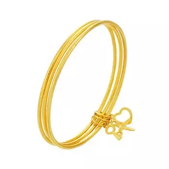 Разнообразные браслеты из 18-каратного золота можно свободно сочетать с браслетами из песочного золота Sansheng III интернет-знаменитостей.